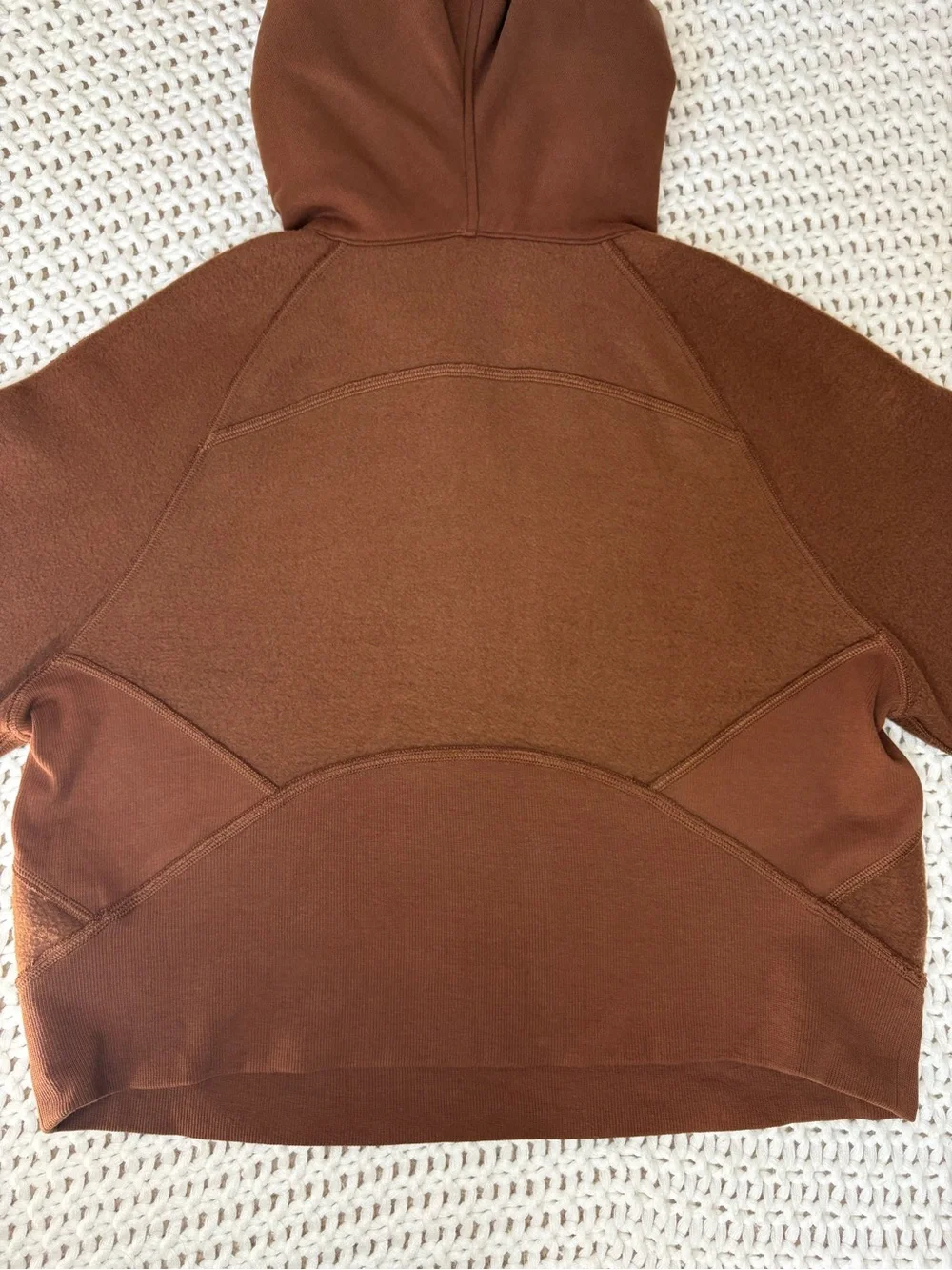 lululemon roasted brown scuba oversized half zip hoodie size xs/s